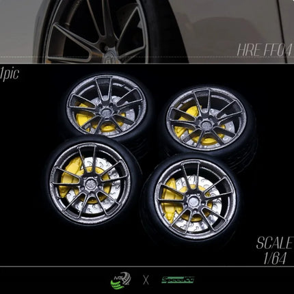 Car Modification Static Wheel Hub 1/64 SpeedCG 44/31/30/29 10/11mm Resin Wheels Rubber Tires Suitable for 1:64 Static Model Cars