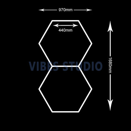 Garage Hexagon LED Light 50000H 6500K Ultra Bright for Home Gym Barbershop Car Detailing Bar Basement Workshop Ceiling Lighting