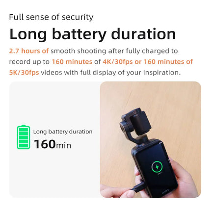 ORDRO M5 5K Vlogging Camera with 3-Axis Gimbal Stabilizer, 56MP Camcorder, IR Night Vision, 3.5" Touch Screen Video Camera