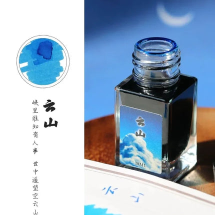 MAJOHN 18/50ml Fountain Pen Ink Cartridge Refill Various Color Glass Bottled Fountain Pen Ink Stationery Office School Supplies