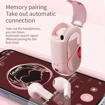 2025 Rotatable Love Heart Shaped Charging Case Low Latency Headphones NEW K520 Wireless Stereo Earbuds EarphoneFor Phone Tablet