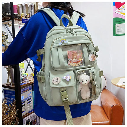 Fashion Girls Backpack New Large Capacity Korean Style Women Backpacks Cute Student School Backpack Versatile Women's Bag
