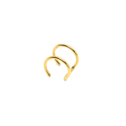 Fashion Stainless Steel Fake Piercing U-shaped Double Layer Ear Clips Lip Clip for Women Charms Ear Bone Nail Ear Cuff Jewelry