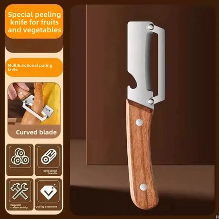 Multifunctional Peeler & Scallion Shredder, Stainless Steel Peeler, Scallion Slicing Tool, Kitchen Fruit Vegetable Peeler, Melon