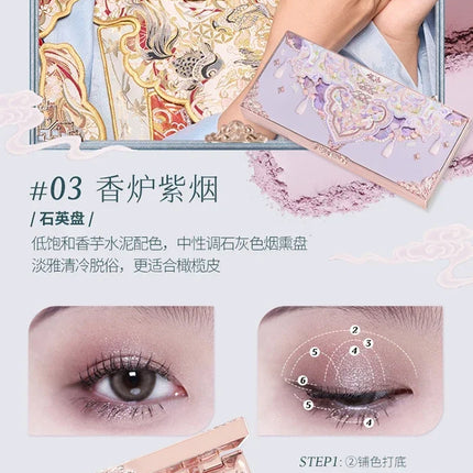 Flower Knows Butterfly Cloud Collar Collection Makeup 6Colors Eyeshadow Matte Fine Shimmer Pearl Glitter Eye Face Palette