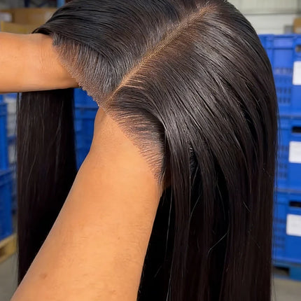 40 Inch Bone Straight Human Hair Wig 13x4 13x6 HD Transparent Lace Wigs Brazilian Full Lace Frontal Wig For Women 300% Density