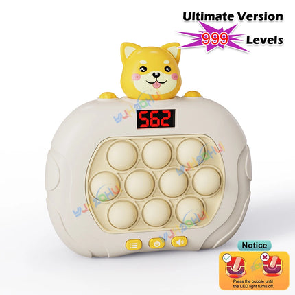 999 Level Electronic Pop Push Quick Push Game Console with LED Display Screen Suitable for Adult and Child Fidget Toy Christmas