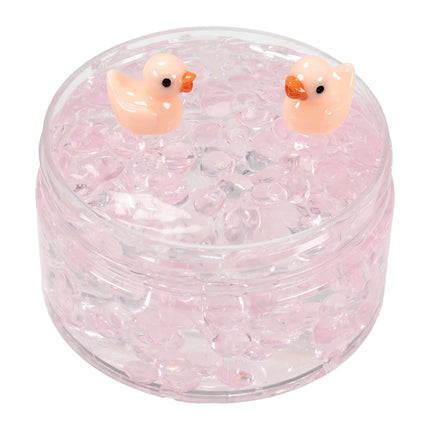 120ml Clear Beads Slime Kit with Duck Charms - Perfect Anti Stress Stretchy & Non-Sticky Crystal Slime Gift for Kids Teens