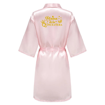 Mis Quince Años Quinceañera Robe Birthday Party Bathrobe Elegant Girls Celebration Gown for 15th Anniversary Ceremony