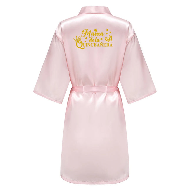 Mis Quince Años Quinceañera Robe Birthday Party Bathrobe Elegant Girls Celebration Gown for 15th Anniversary Ceremony