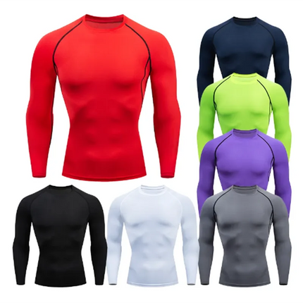 2026 Men Running T shirt Quick Dry Bodybuilding Sport Shirt Long Sleeve Compression Top Fitness Tight Rashgard Gym T-Shirt Men