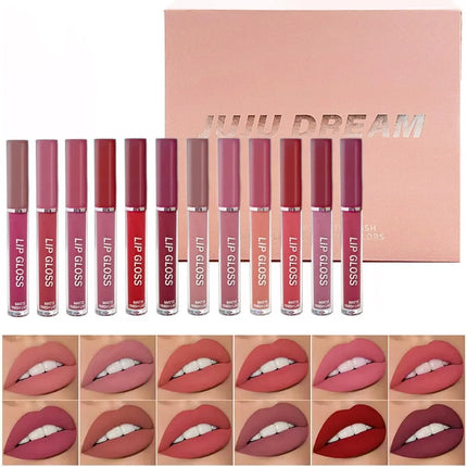 Matte Liquid Lipstick Set Waterproof Long Lasting  Smudge Proof Lip Gloss Easy to Apply Non Transfer Holiday Gift