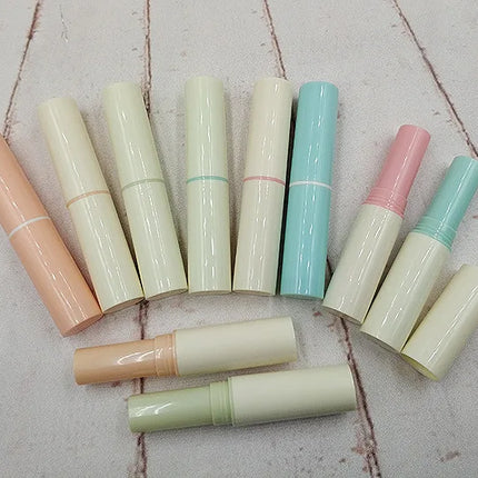 500PCS Colorful Reusable Empty Lip Balm Tube DIY Lipstick Lip Wax Tube Lip Gloss Container With Cap For Girls