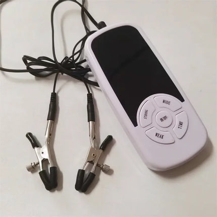 Metal Nipples Clips 6 Modes Electric Shock Labium Clamps Clitoris Stimulation Sex Toys for Women Men Couples Flirting Games