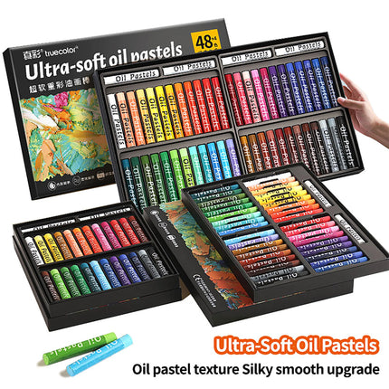 Truecolor 24/36/48 Soft Oil Pastels Set Macaron Morandi Classic Colors Heavy Body Blendable Art Crayons Gift Box for Drawing