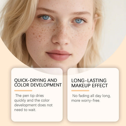 Zephoco Water Resistant Freckle Liquid Long Lasting Simulation Spot Fake Dot Quick Dry Natural Waterproof and Sweat Proof Makeup