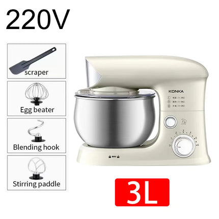 New 2025 Kangjia Chef Machine Home Multifunctional and Noodle Kneading Machine Fully Automatic Egg Beater Mixer 3L Introduction
