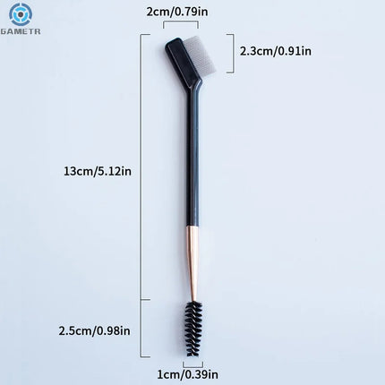 1PC Double Headed Eyebrow Brush Steel Needle Eyelash Comb Contouring Eye Brow Eyeliner Makeup Brushes Eyes Cosmetic Brushes