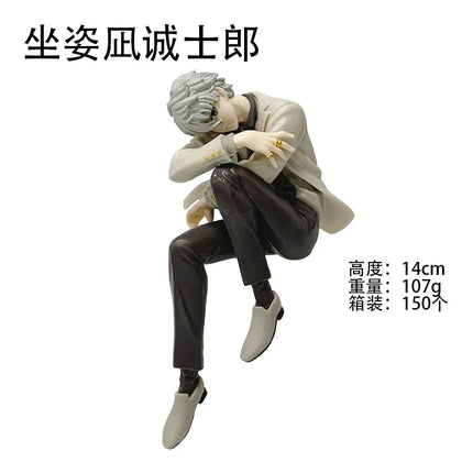 Blue Lock Anime Reo Mikage Seishiro Nagi Sitting Pose Noodle Stopper Figure Model Trendy Toy Decoration Collectible for Fans