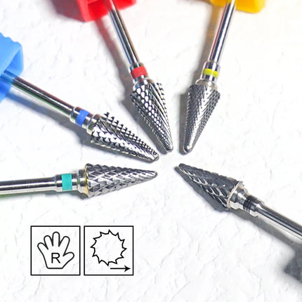 Nail Drill Bits Carbide Large Cone Electric Milling Cutter Gel Polish Remover Grinding Tools DIY Accessories Supplies