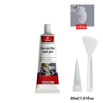 Shoe Repair Glue Kit White/Black Sole Waterproof Quick Drying Filling Repair Adhesive Wear-resistant Sealant Crack Repair Agent