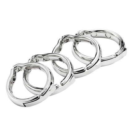 Magnetic Metal Cock Ring Adult Sex Toys Delayed Foreskin Rings Erection Semen Lock Ring Erotic Products Adjustable Penis Circle