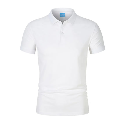 Men's POLO Shirt Solid Color Short Sleeved Top Spring Summer Team Workwear Customized Colors Choose From