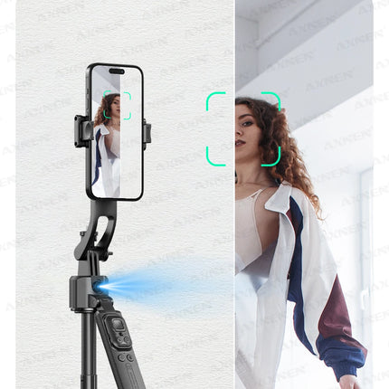 1630mm/64in C17 Tripod Selfie Stick 360° Auto Rotation Shooting Quadruped Phone Stand Face Track Bluetooth Remote Control Tripie
