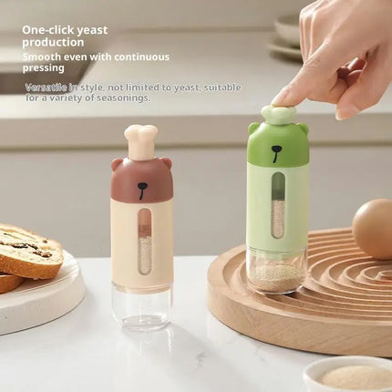 Shaker Canister Quantitative Salt Shaker Moisture-proof Metering Salt Shaker Push Type Salt Dispenser Salt Tank Sugar Bottle