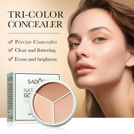 Three Color Concealer Palette Contour Highlighter Foundation Cream For Face Brightening Makeup Art