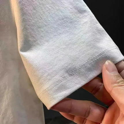 Men's Tactical Gun Print Short-Sleeve T-shirt - Casual Polyester Round Neck Machine Washable for Summer Outing Men's Clothing