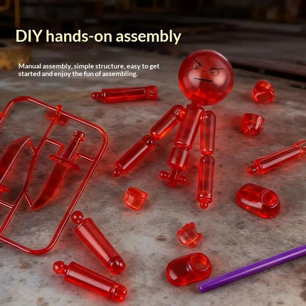[JT]1Set Movable Assembled Robot Home Office Desk Ornaments Multi-jointed Matchmaker Decorative Creative Stickman Festival Gift