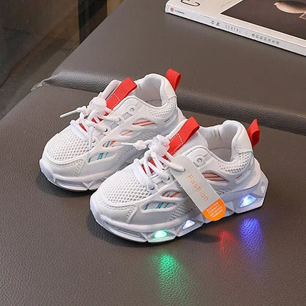 1-6 Years LED Baby Luminous Shoes Boys Glowing Children Sport Sneakers Kids Girls Anti-slip Toddler Mesh Shoes Led Flash Lights