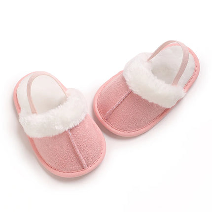 Newborn to 18 Months Children's Woolen Cotton Slippers Soft Soled Warm Baby Casual Shoes Cozy Footwear for Infants