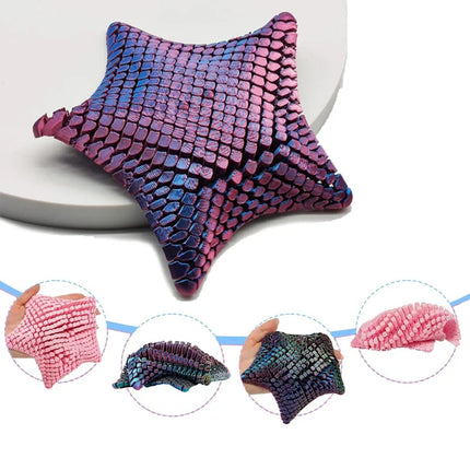 Fidget Toy Flexible Desk Decor 3D Printed Articulated Starfish Stress Relief Gift for Kids and Adults Visual toys