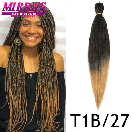 Synthetic Easy Braiding Hair Pre Stretched Ombre Crochet Braids Hair Extension Long Yaki Straight Jumbo Braid 16/30/36/42/48inch