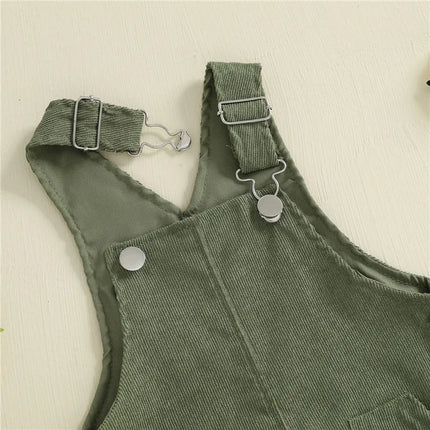 0-24months Unisex Baby Suspender Pants Jumpsuit With Buttons Fit Solid Color Overalls For Toddler Boys And Girls