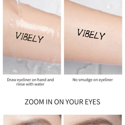 VIBELY Waterproof Liquid Eyeliner Pen - Smudge Proof, Glitter Sparkle (TikTok Viral), Long Lasting, Ultra Fine Tip - AliExpress