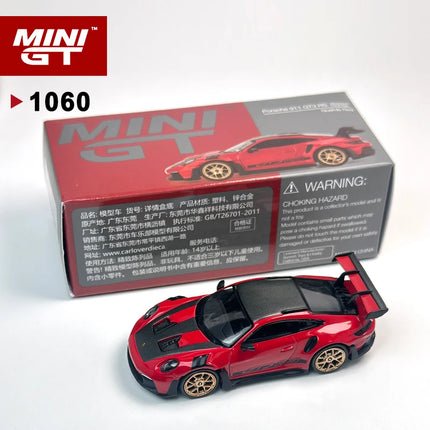 MINIGT 1:64 Porsche 911 (992) GT3 RS Weissach Package Guards Red Alloy Car Model 1060