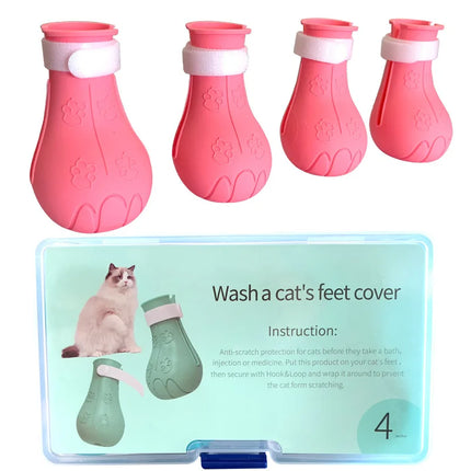 Cat Paw Caps Claws Cover Pet grooming supplies Silicone Pet Shoes for Bathing Nail Trimming Medicine, Anti Scratch Socks for Cat
