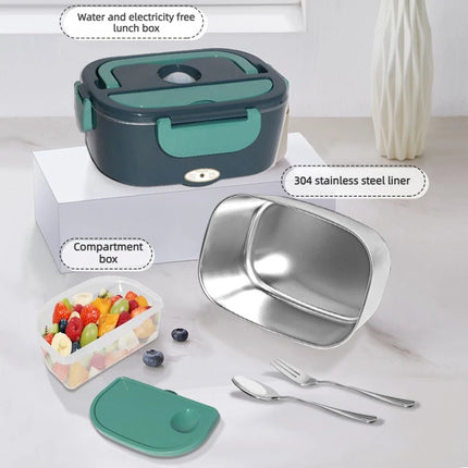 Car and Household Dual-use Heated Lunch Box, Household EU220V/car 12V/24V Dual Power Supply, Portable Food Warmer
