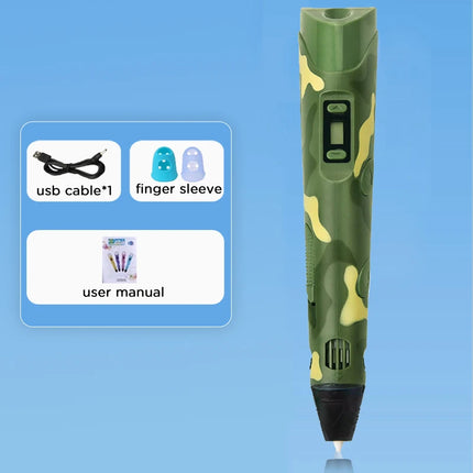 3D Pen Drawing Printing Pen With LCD Screen Compatible PLA Filament Toys Safe Paiting for Children DIY Toy Gift