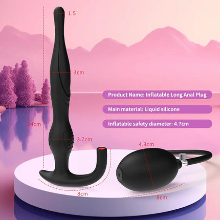 Silicone Inflatable Butt Plug Removable Pump for Anal Stretch Large Anal Plug Anal Trainer Anal Dildo Buttplugs Anal Sex Toys