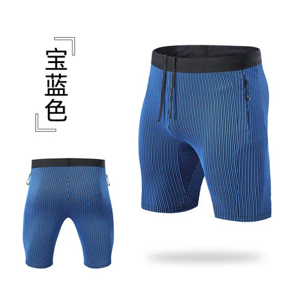 2 in 1 Summer Marathon Compression Shorts Quick Dry Long Distance Running Training Tights Sports Women Men Gym Male Waist bag