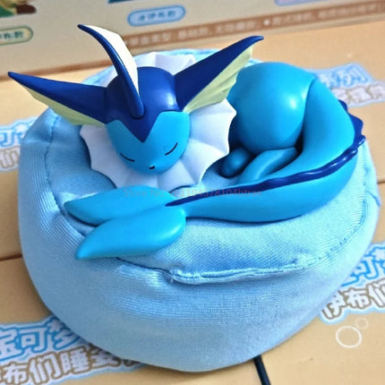 Original Pokemon Eevee Sleeping Position Series Blind Box Sylveon Umbreon Flareon Jolteon Anime Backpack Decoration Model Toy