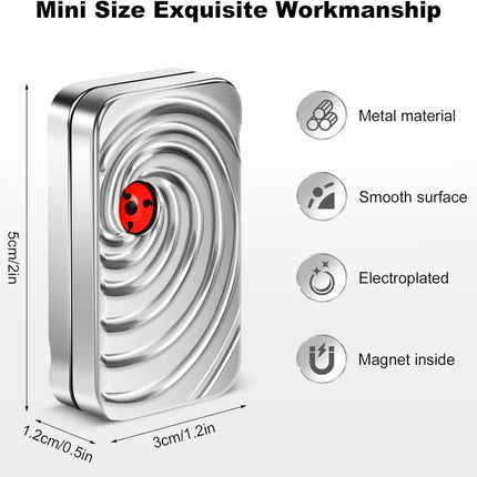 Sliding lid, push-pin style miniature creative finger-top spinning toy, portable office stress-relieving toy