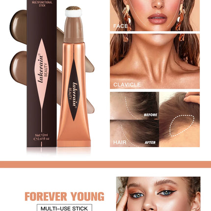 Multi-use Stick Bronzer Blusher Beauty Highlighter Blush Liquid Face Bronzer Natural Contouring Wand Stick Applicator Makeup
