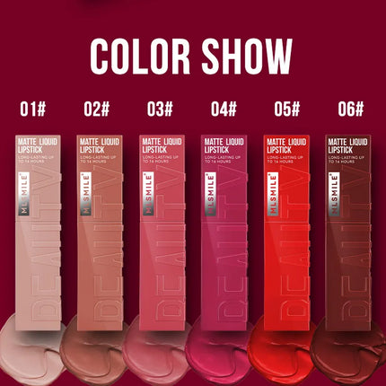 Matte Ink Liquid Lipstick Long Lasting Velvet Nude Lip Gloss Non-stick Cup Waterproof Lips Tint Waterproof Make Up