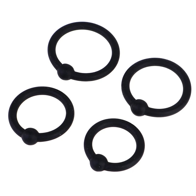 4Pcs Silicone Cock Ring Erection Ring Male Delay Ejaculation Penis Ring Sex Toy