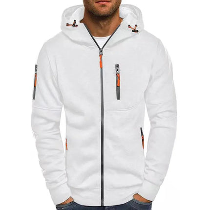 Men's Zip-Up Hoodie Jacket - Slim Fit Casual / Veste à Capuche Zippée Hommes - Coupe Ajustée Décontractée